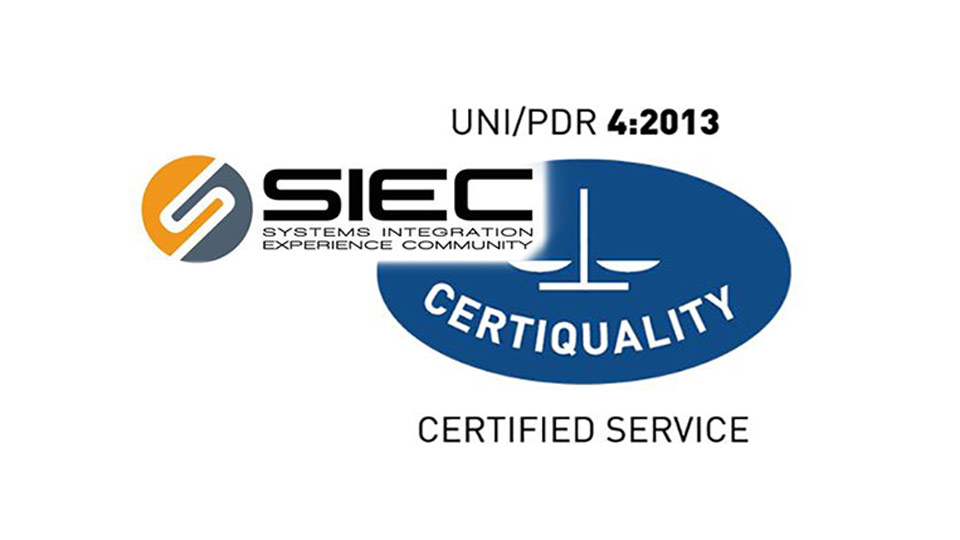 Corso SIEC per la certificazione UNI/PDR 4:2013 siec