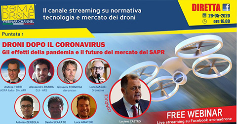 Al via il Roma Drone Webinar Channel